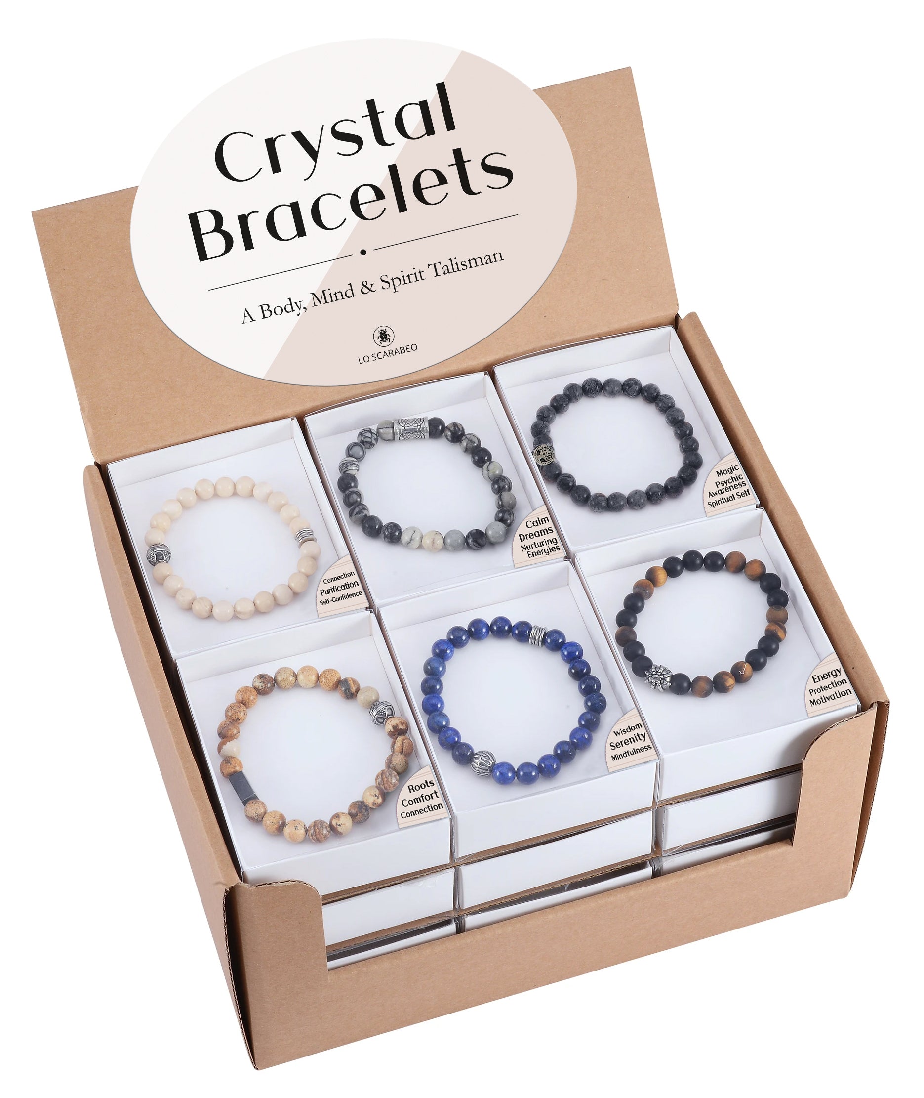 Bracciale in cristallo con perline in argento su elastico, colori a sc – SERAL I Souvenirs de Lourdes Bracciale in cristallo con perline in argento su elastico, colori a sc – SERAL I Souvenirs de Lourdes