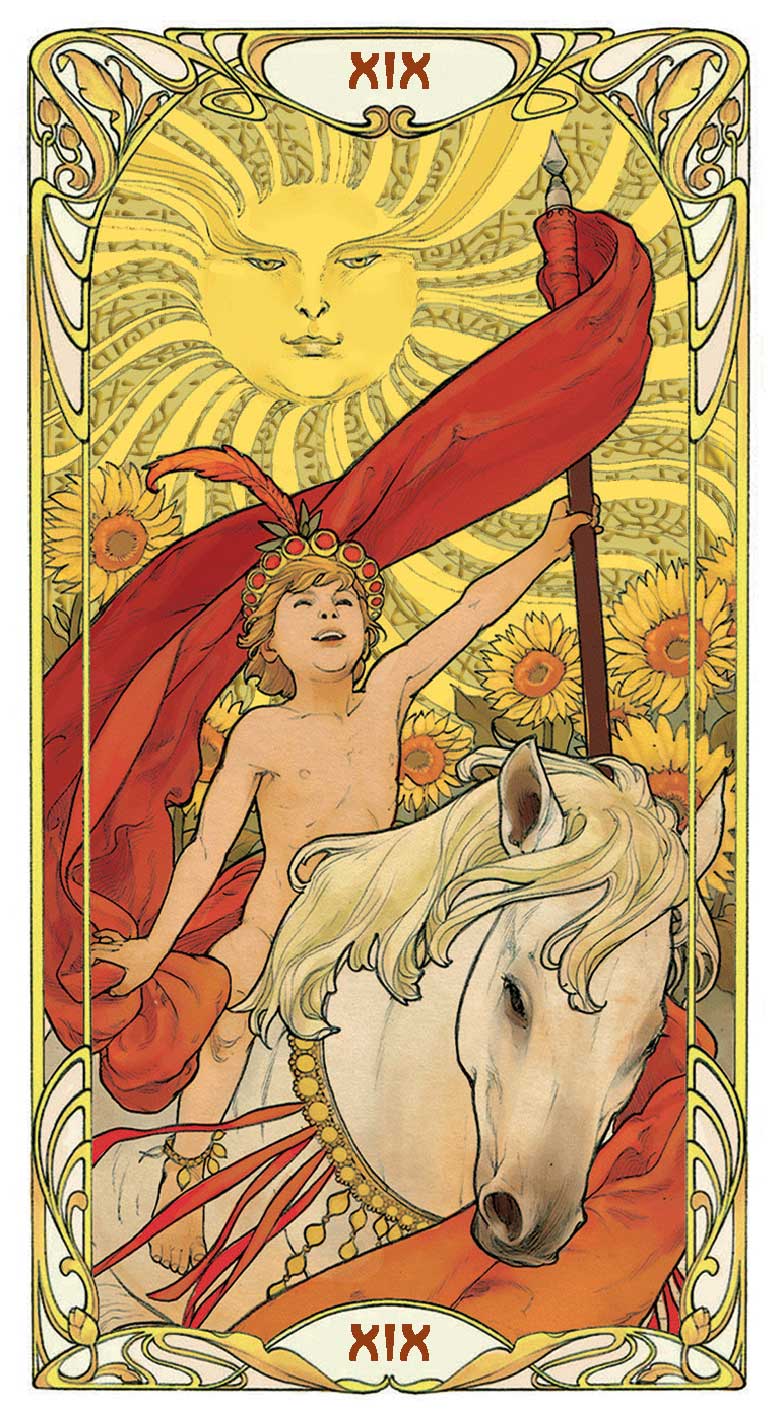 Golden Art Nouveau Tarot - Grand Trumps