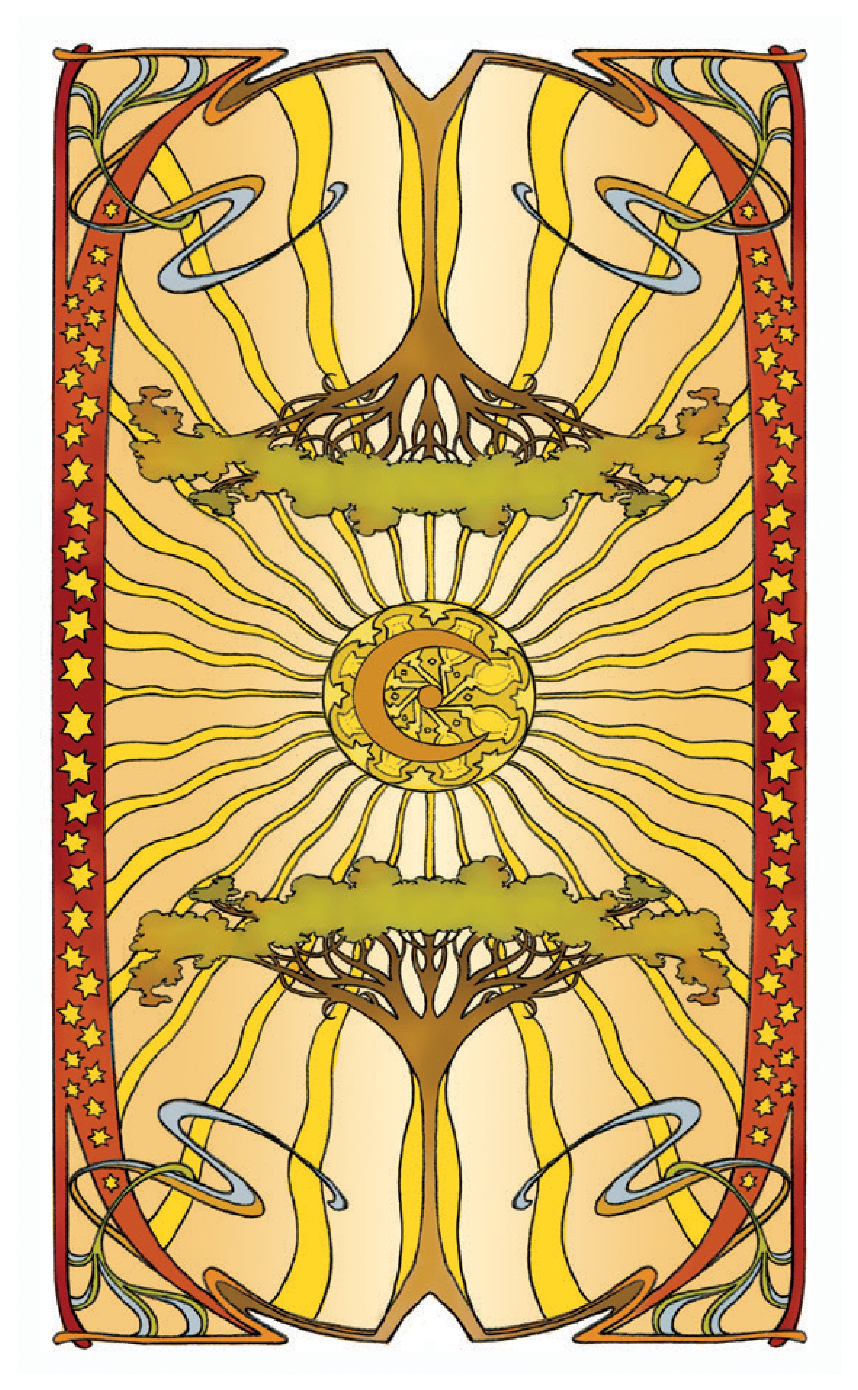 Mini Golden Art Nouveau Tarot